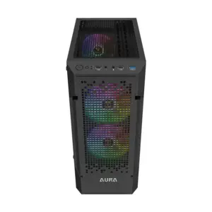 Gamdias AURA GC7 ARGB Mid Tower Black ATX Gaming Desktop Casing with AURA GP250 (250W) PSU