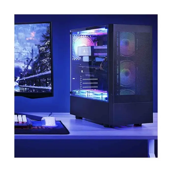 Golden Field N39B Mid Tower Black ATX Gaming Desktop Case with Standard PSU
