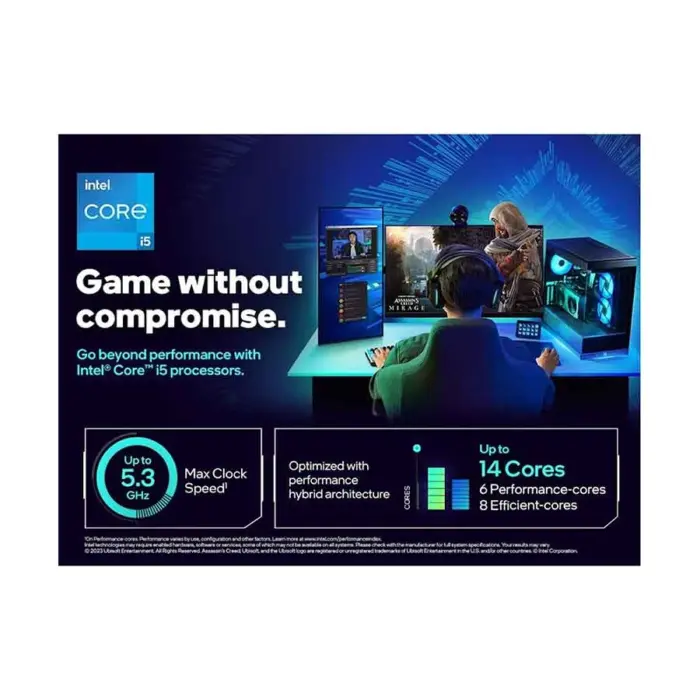 Intel Core i5 14th Gen Raptor Lake Refresh 14600K Up to 5.30GHz 14 Core LGA1700 Socket Processor - (Fan Not Included)