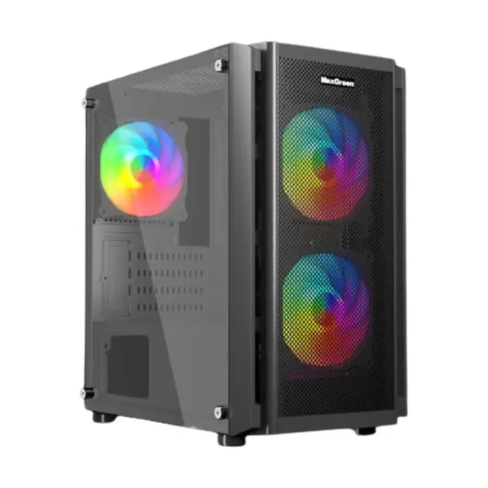 maxgreen-5510-mesh-argb-mid-tower-black-micro-atx-11702904148.webp MaxGreen 5510-Mesh ARGB Mid Tower Black Micro-ATX Gaming Desktop Casing With Standard PSU