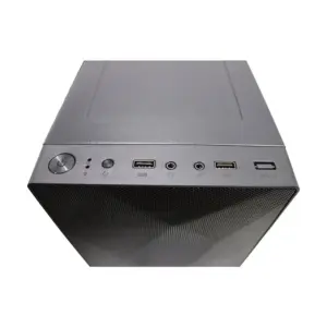 PC Power Shattered Web Mesh Mid Tower Black Micro-ATX Desktop Casing with Standard PSU #PP-X2603 BK