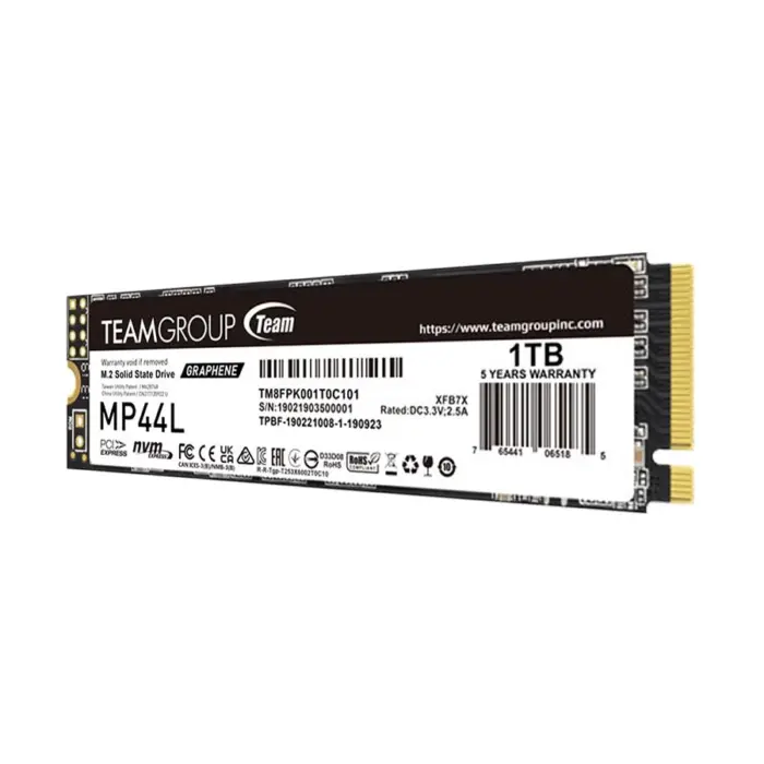 Team MP44L 1TB M.2 2280 NVMe PCIe Gen 4.0 x4 SSD #TM8FPK001T0C101