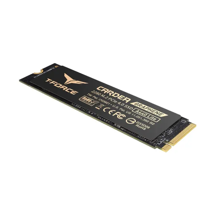 Team T-Force A440 Lite 512GB M.2 2280 PCIe Gen4x4 NVMe Internal SSD with Graphene Sticker Heatsink #TM8FFQ512G0C129