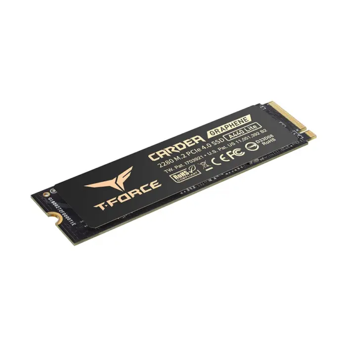 Team T-Force A440 Lite 512GB M.2 2280 PCIe Gen4x4 NVMe Internal SSD with Graphene Sticker Heatsink #TM8FFQ512G0C129