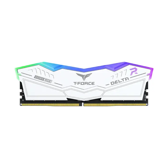 team-t-force-delta-rgb-16gb-ddr5-5600mhz-white-11724393341.webp Team T-Force Delta RGB 16GB DDR5 5600MHz White Gaming Desktop RAM #FF4D516G5600HC36B01