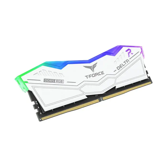 team-t-force-delta-rgb-16gb-ddr5-5600mhz-white-41724393342.webp Team T-Force Delta RGB 16GB DDR5 5600MHz White Gaming Desktop RAM #FF4D516G5600HC36B01